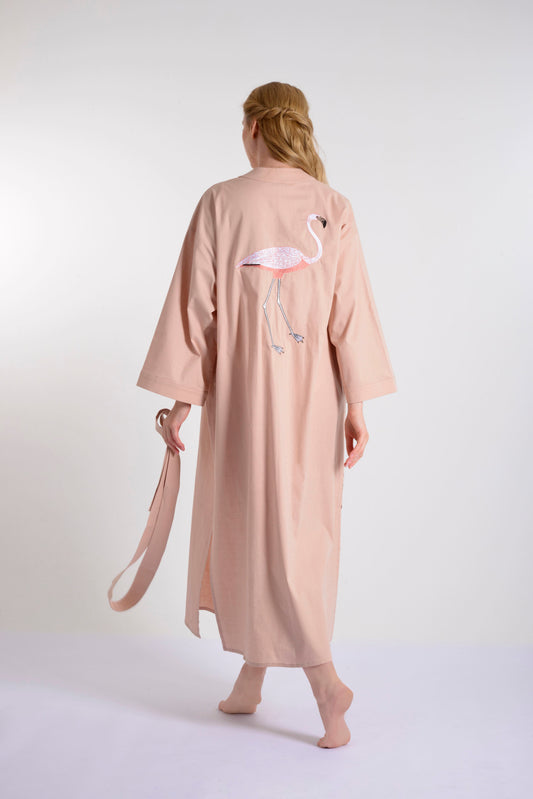 Flamingo Linen Kimono