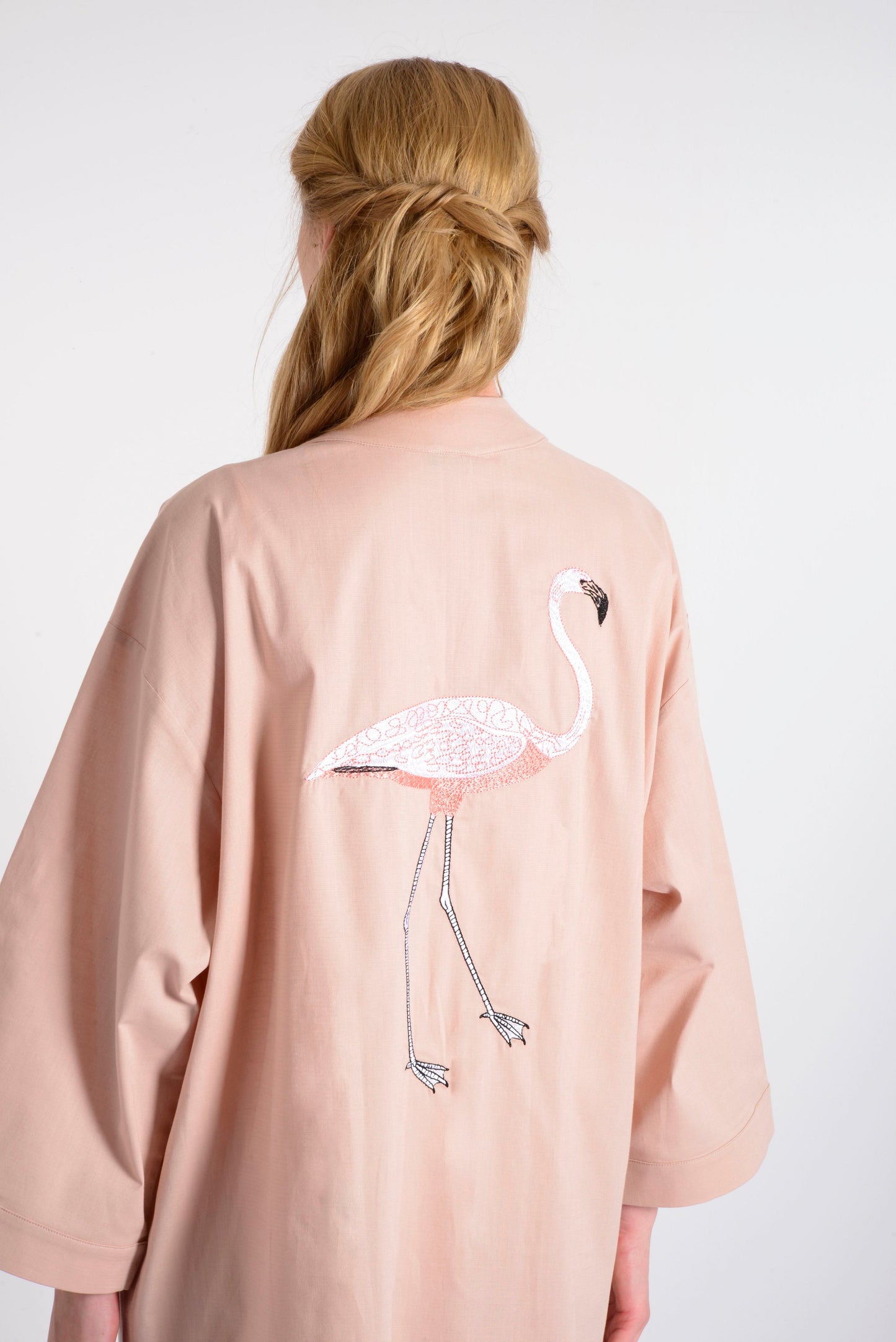 Flamingo Linen Kimono