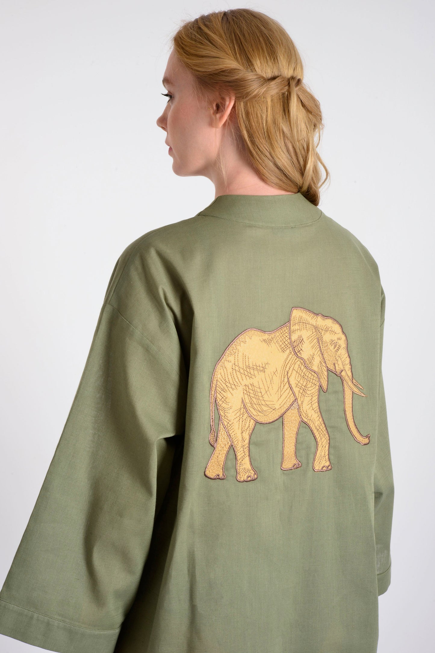 Elephant Linen Kimono